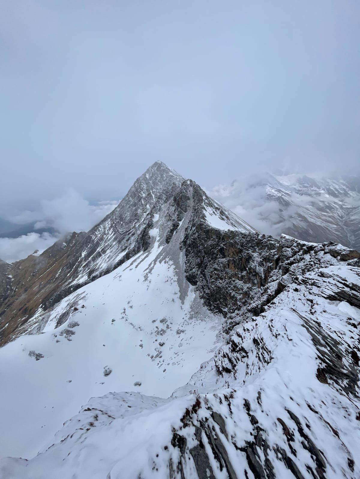 Snow-covered Himalayan ridge
